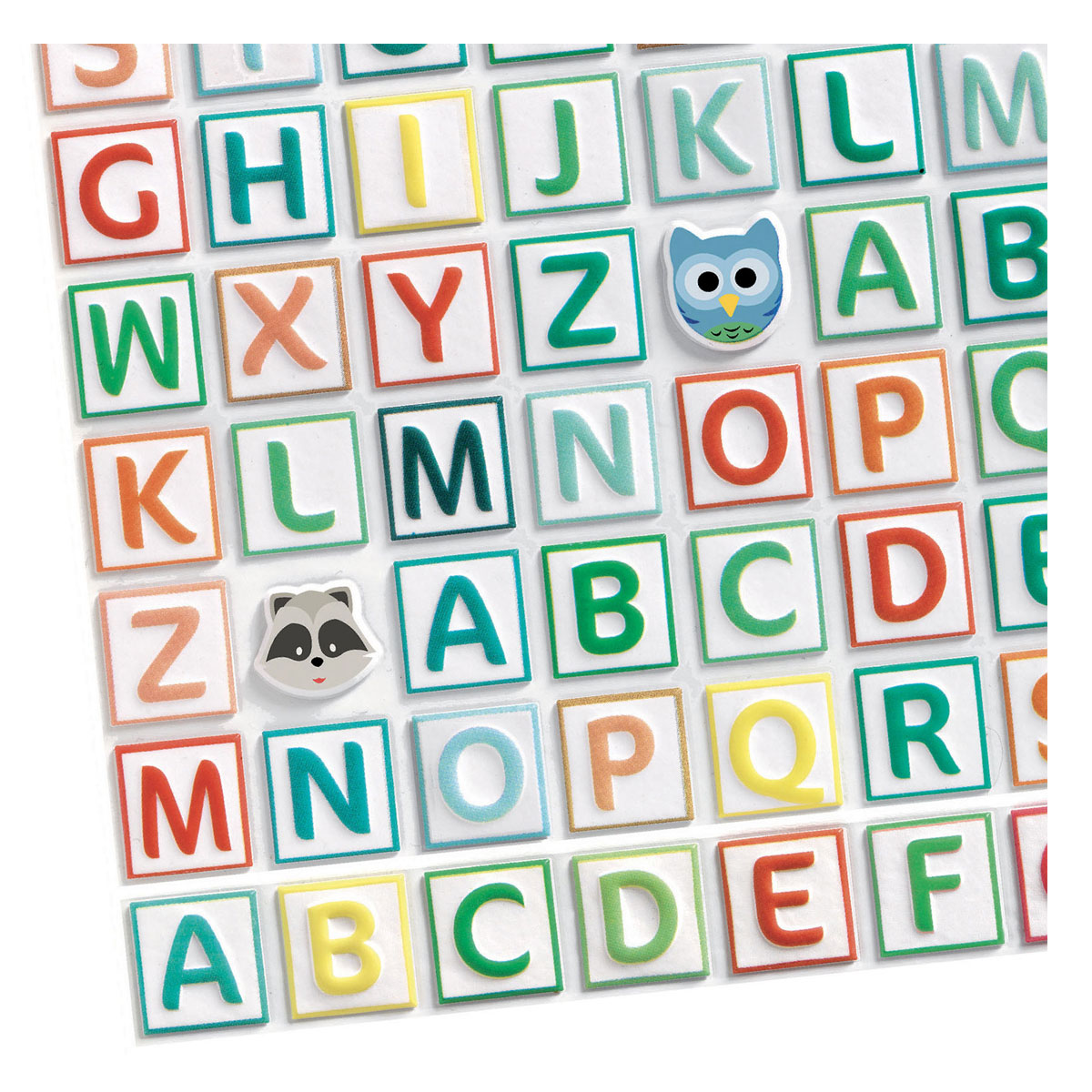 Набор объёмных наклеек Латинские буквы  